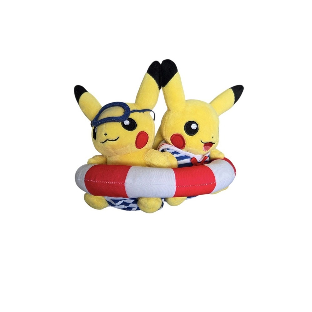 Pokemon Center Plush Monthly Pair Pikachu 2016 July Celebrations Sailor